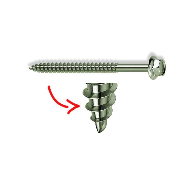 VITI KOVERVIT AA CHROMITING TESTA ESAGONALE LEGNO 6.5X80 MUSTAD