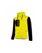 FELPA DA LAVORO FULL-ZIP RAINBOW YELLOW FLUO U-POWER