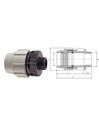 RACCORDO MASCHIO COMPRESSIONE 20X1/2" ART.7020 PLASSON