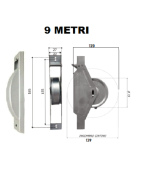 AVVOLGITORE A SEMINCASSO S9 DIAMETRO RUOTA 73MM CON PLACCA ALLUMINIO